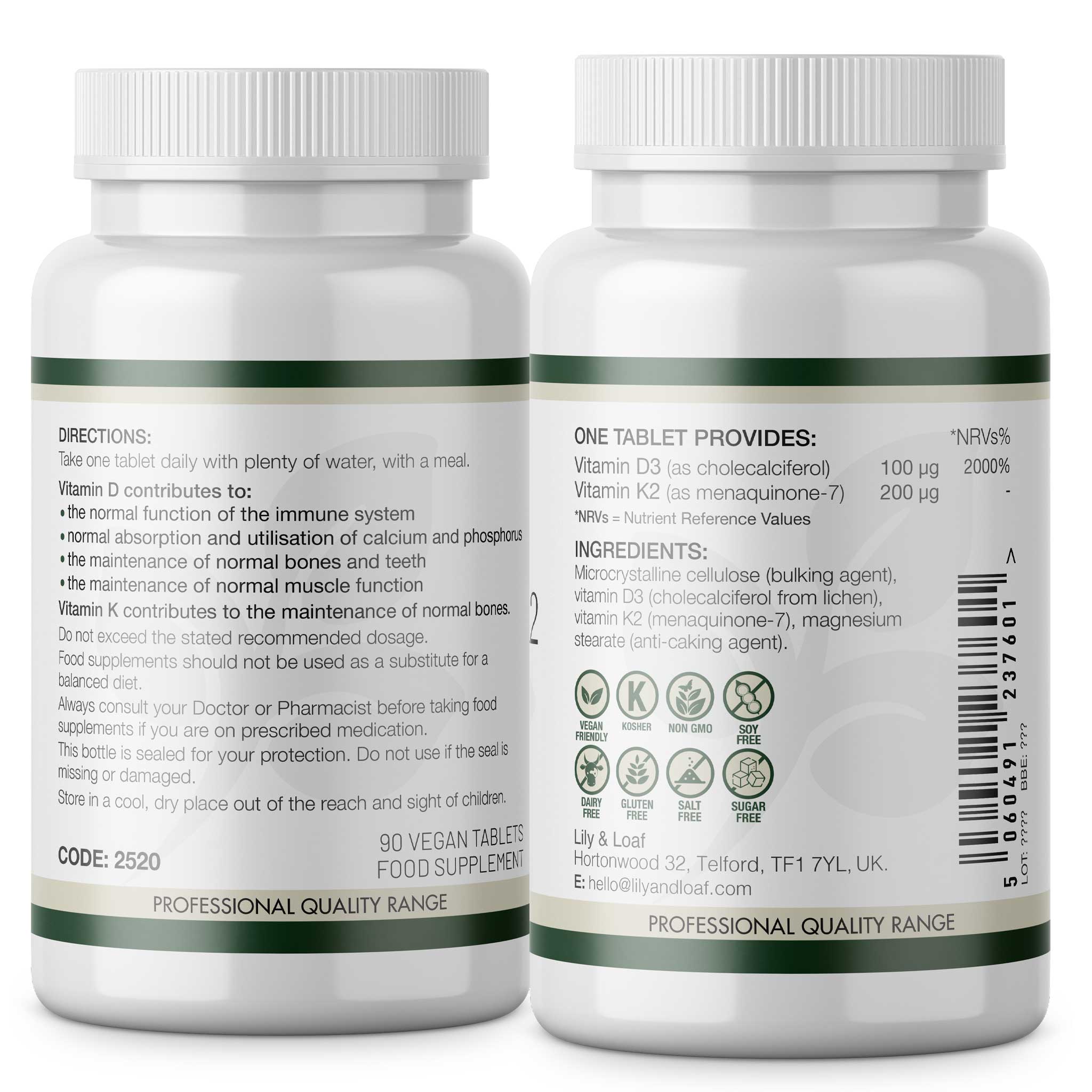 Vitamin D3 + K2 High Strength