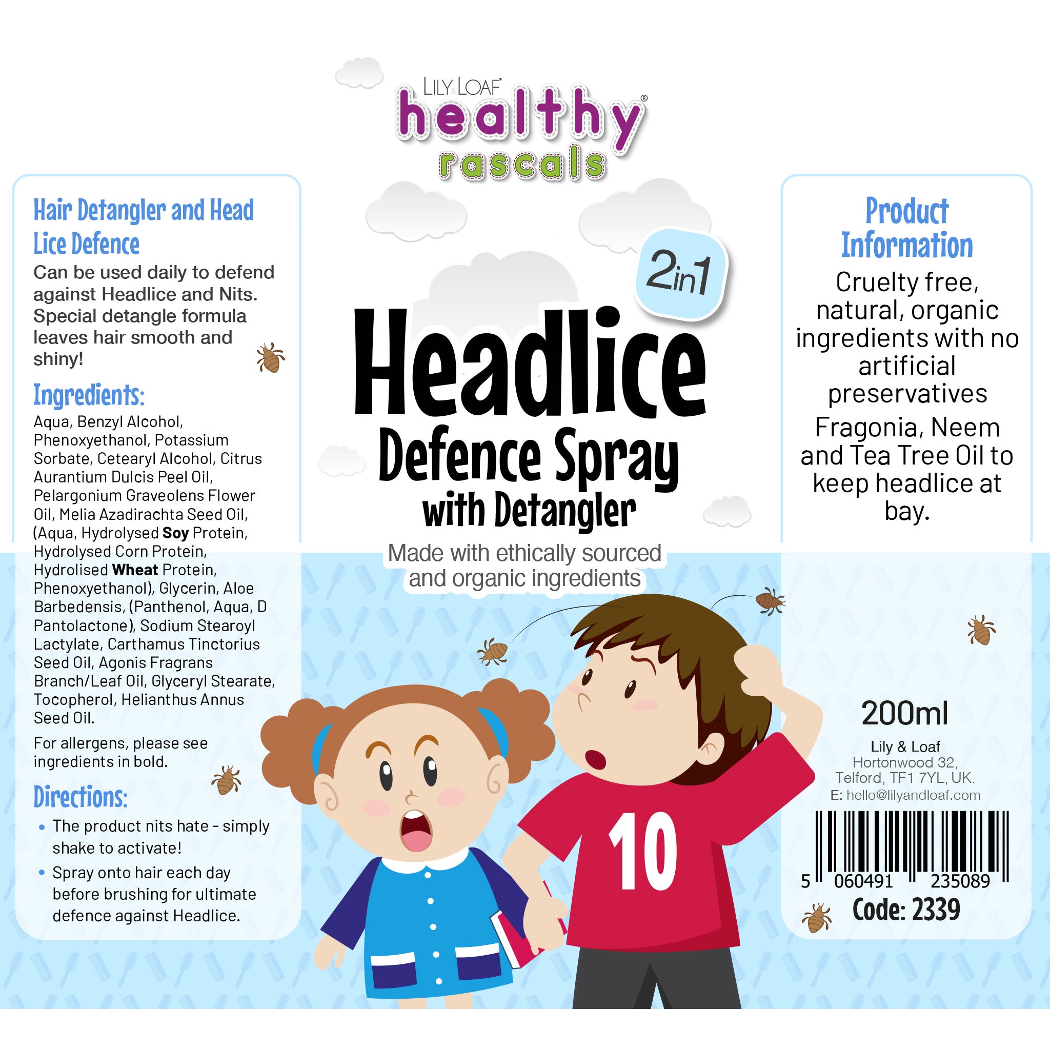 Headlice Defence Spray & Detangler